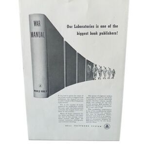 Vintage 1945 Bell Telephone System Biggest Book Publisher Ad Advertisment